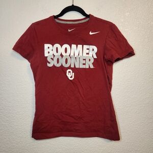 Nike Red Boomer Sooner T-Shirt Slim Fit size L